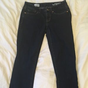 Gap dark wash straight leg jeans